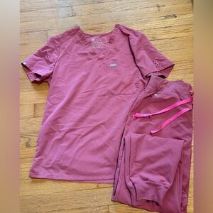 Figs Women’s Quartz Bca Zamora High Waisted Joggers (M); One Pocket Top (S)